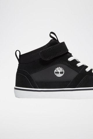 Zapatillas altas de piel - Negro