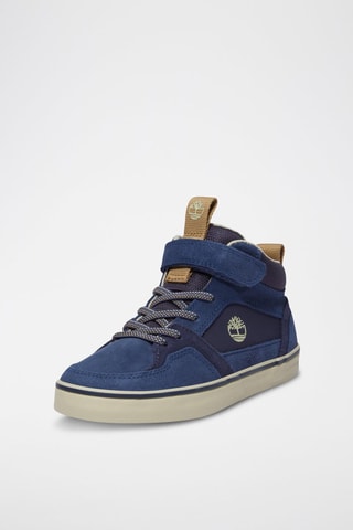 Zapatillas altas de piel - Azul