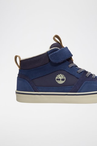 Zapatillas altas de piel - Azul