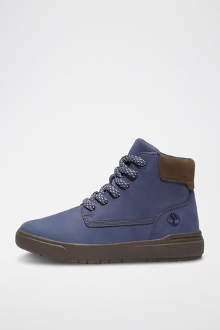 Zapatillas altas de piel - Azul