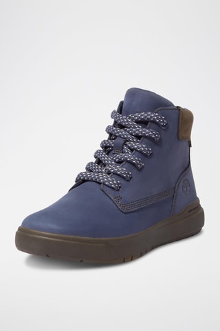 Zapatillas altas de piel - Azul