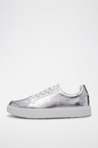 Zapatillas de piel - Plateado