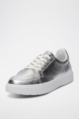 Zapatillas de piel - Plateado