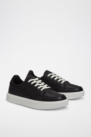Zapatillas de piel - Negro