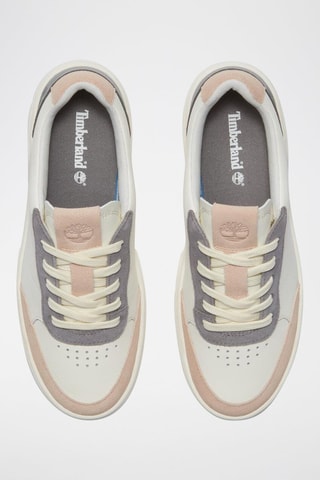 Zapatillas de piel con plataforma - Gris oscuro y blanco