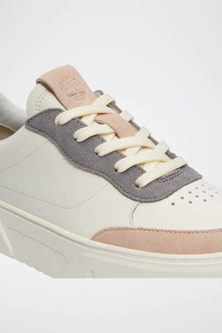 Zapatillas de piel con plataforma - Gris oscuro y blanco