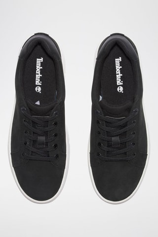 Zapatillas de piel con plataforma - Negro