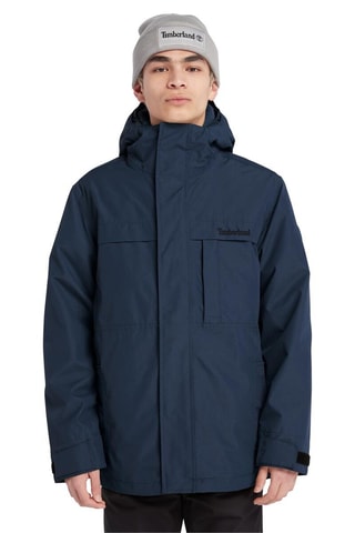 Parka con capucha - Azul marino