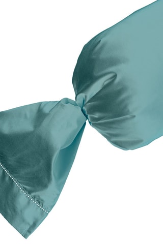 Fronha de rolo em cetim de algodão 120 fios/cm² - Azul,