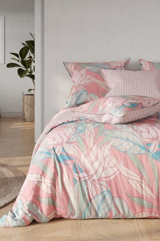Conjunto de edredão em algodão 57 fios/cm² Suzon - Rosa