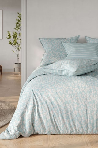 Conjunto de edredão em algodão Juliette - Azul,