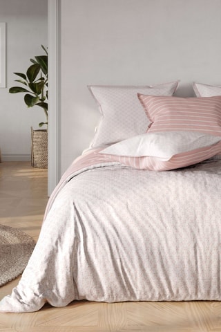 Conjunto de edredão em algodão Isalie - Rosa