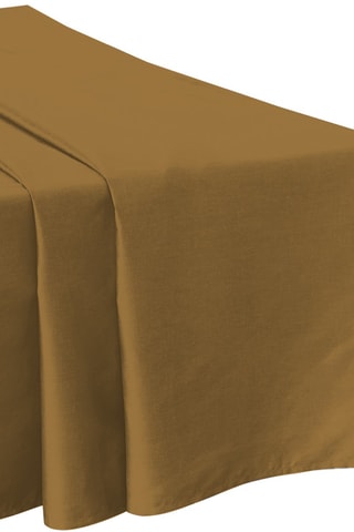 Lençol liso em cetim de algodão 120 fios/cm² - Castanho