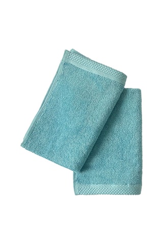 2 toalhas de convidado - Azul - 50 x 30 cm
