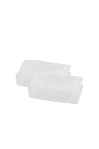 2 toalhas de rosto Branco - 50 x 30 cm