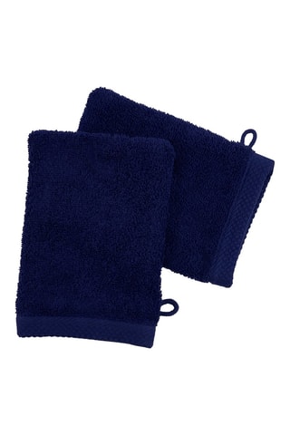 2 toalhetes de rosto - Azul-marinho