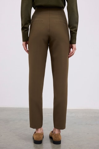 Pantalón de tiro alto  - Caqui