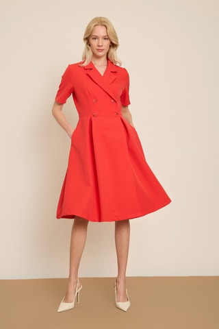 Vestido-camisa - Vermelho