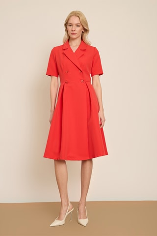 Vestido-camisa - Vermelho