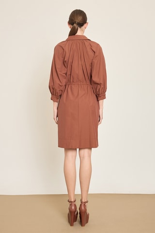 Vestido-camisa - Castanho