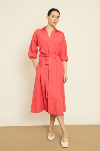 Vestido midi - Coral