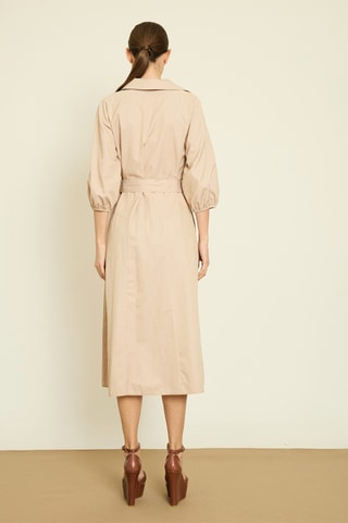 Robe midi - Beige