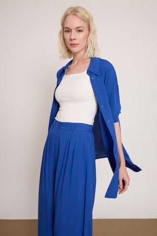 Chemisier oversize - Bleu