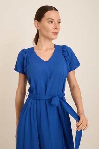 Robe midi - Bleu