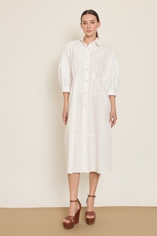 Vestido-camisa - Cru