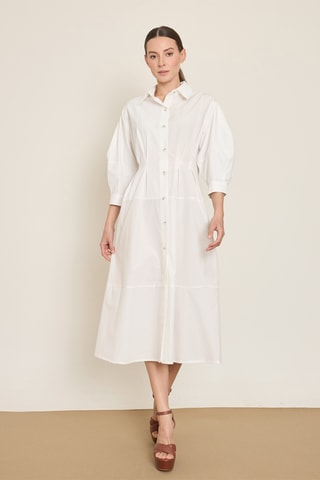 Vestido-camisa - Cru