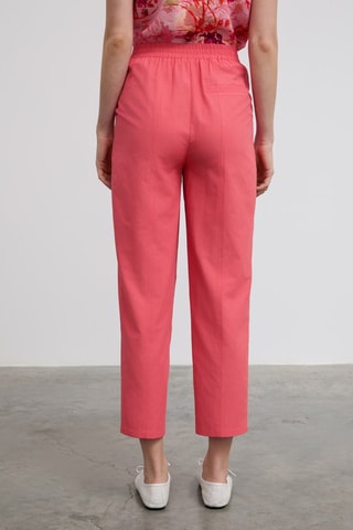 Pantalón carrot 7/8 de tiro alto - Coral