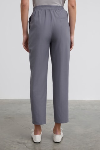 Pantalón carrot 7/8 de tiro alto - Antracita
