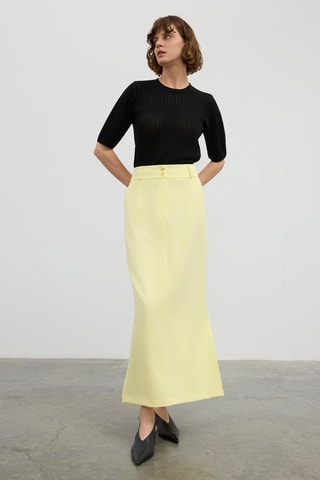 Jupe midi - Jaune
