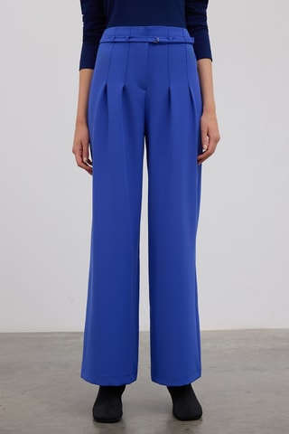 Pantalon wide legs - Bleu