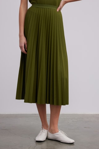 Falda plisada - Verde