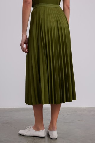 Falda plisada - Verde