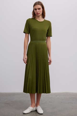 Falda plisada - Verde