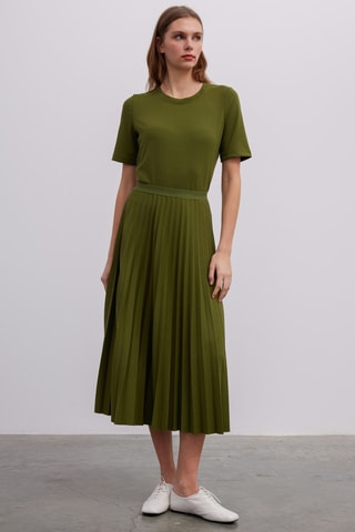 Falda plisada - Verde