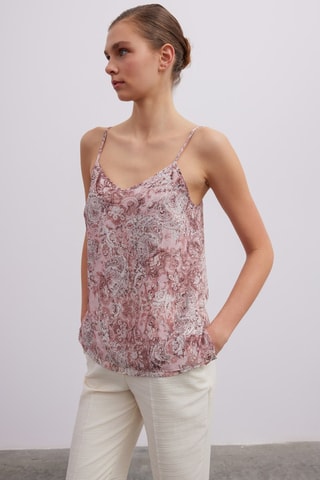 Top - Rose et blanc