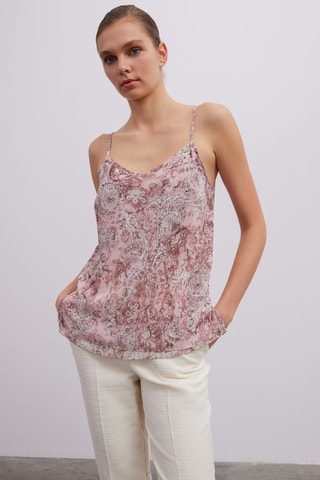 Top - Rose et blanc