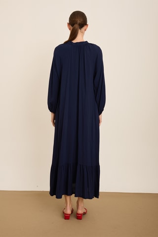 Vestido comprido - Azul-marinho