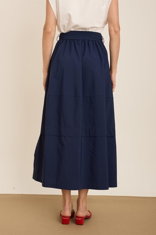 Jupe longue taille haute - Bleu marine