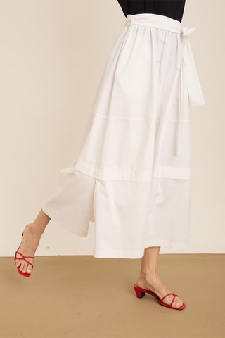 Jupe longue taille haute - Blanc
