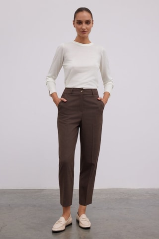 Pantalon carotte - Marron