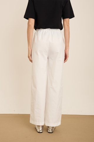 Pantalon wide legs - Écru