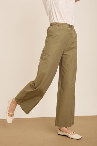 Pantalon wide legs - Kaki