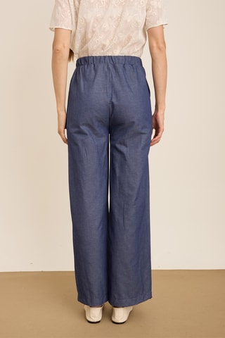 Pantalon wide legs - Bleu