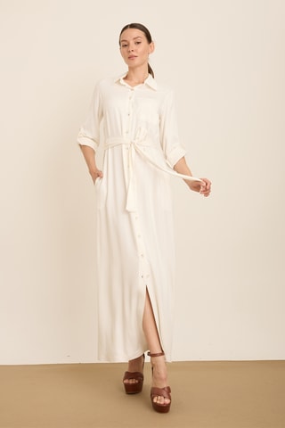 Vestido-camisa - Cru