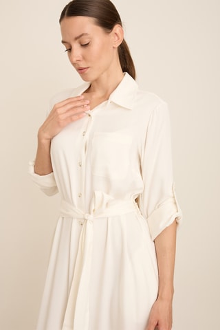 Vestido-camisa - Cru