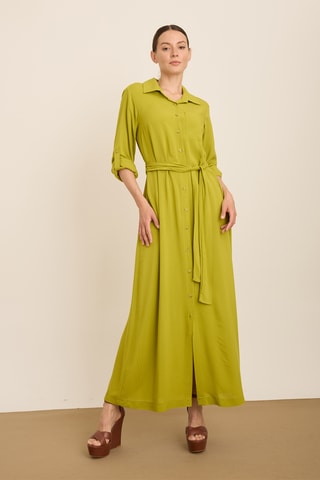 Vestido-camisa - Verde-claro